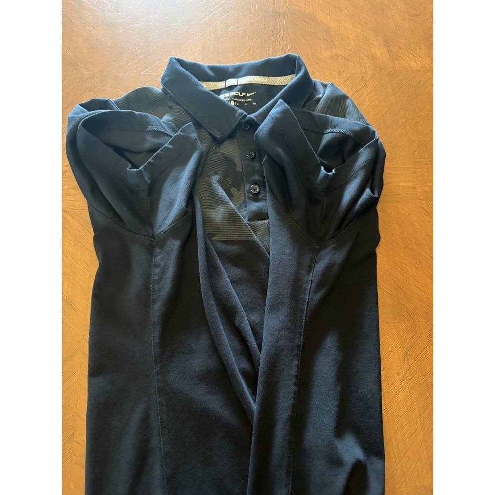Nike Men's Small Golf Polo Dri-Fit Black Gray Camo Block Pattern - Picture 6 of 13